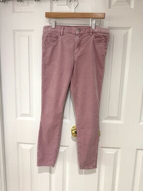 8/29 LOFT Skinny Corduroy Jeans in Mauve Pink cropped